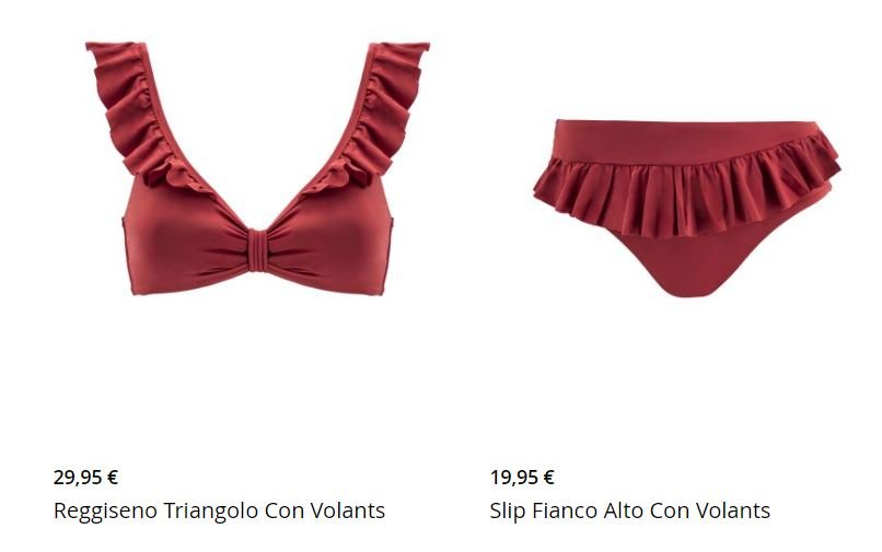 Goldenpoint costume da bagno con volant estate 2020