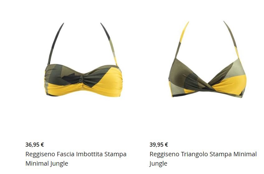 Reggiseni bikini Goldenpoint estate 2020