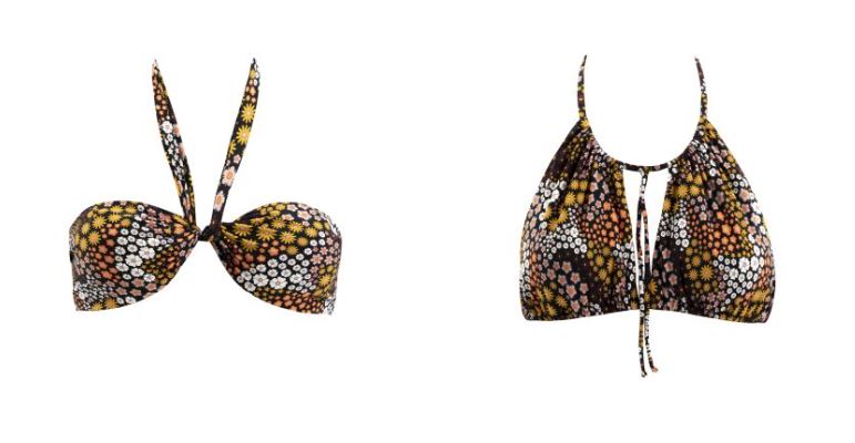 Reggiseni costumi Goldenpoint estate 2020 fantasia micro fiori