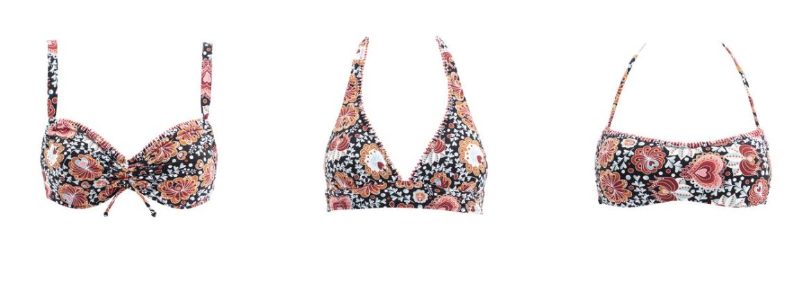Reggiseni costumi da bagno Goldenpoint 2020 linea Macro Fiori