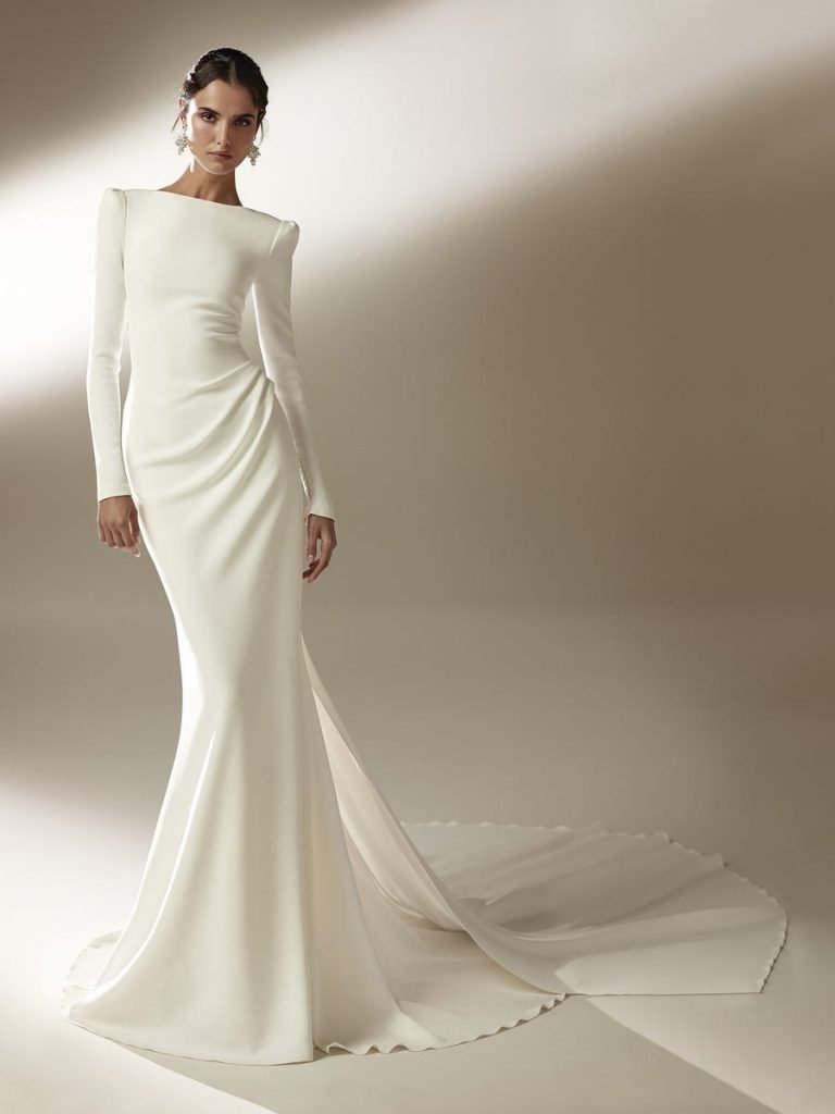 Abiti da Sposa a Sirena con Maniche Lunghe 2021 Pronovias