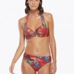 Bikini rosso imbottito Lovable e slip medio