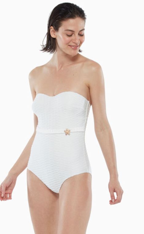 Lovable costume intero bianco a fascia 2020