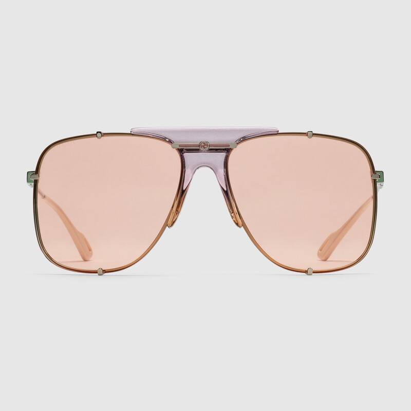 Occhiali da sole aviator rosa Gucci 2020
