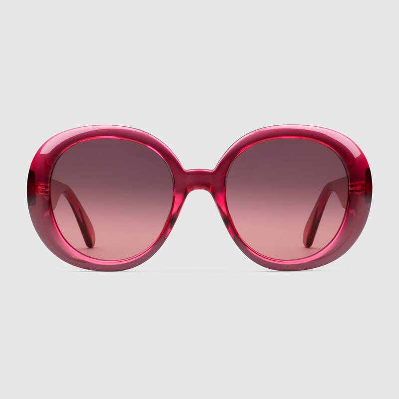 Occhiali oversize rotondi rosa Gucci estate 2020