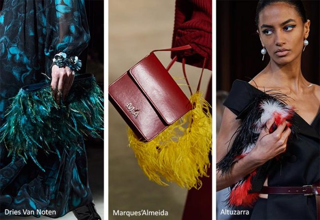 Borse con piume moda invernale 2021 Borse con piume moda invernale 2021