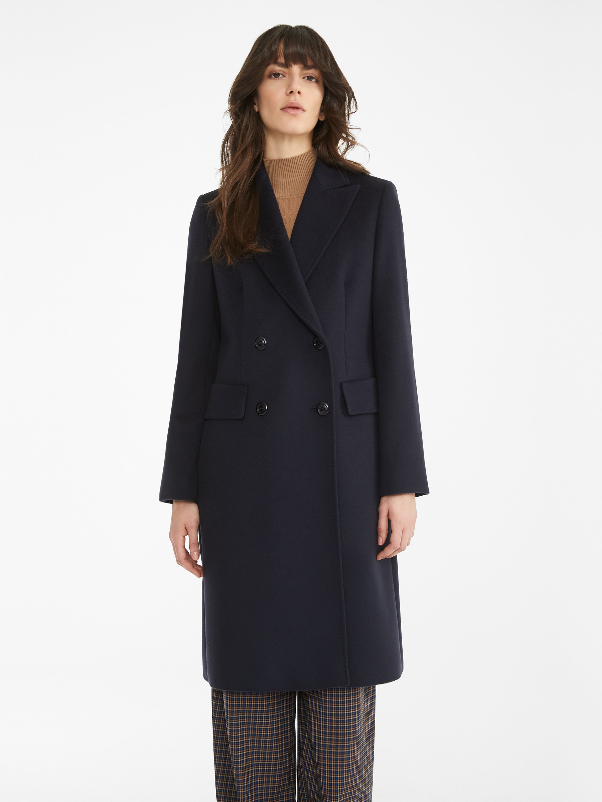 Cappotto doppiopetto Max Mara mod Carena inverno 2021 colore blu marino