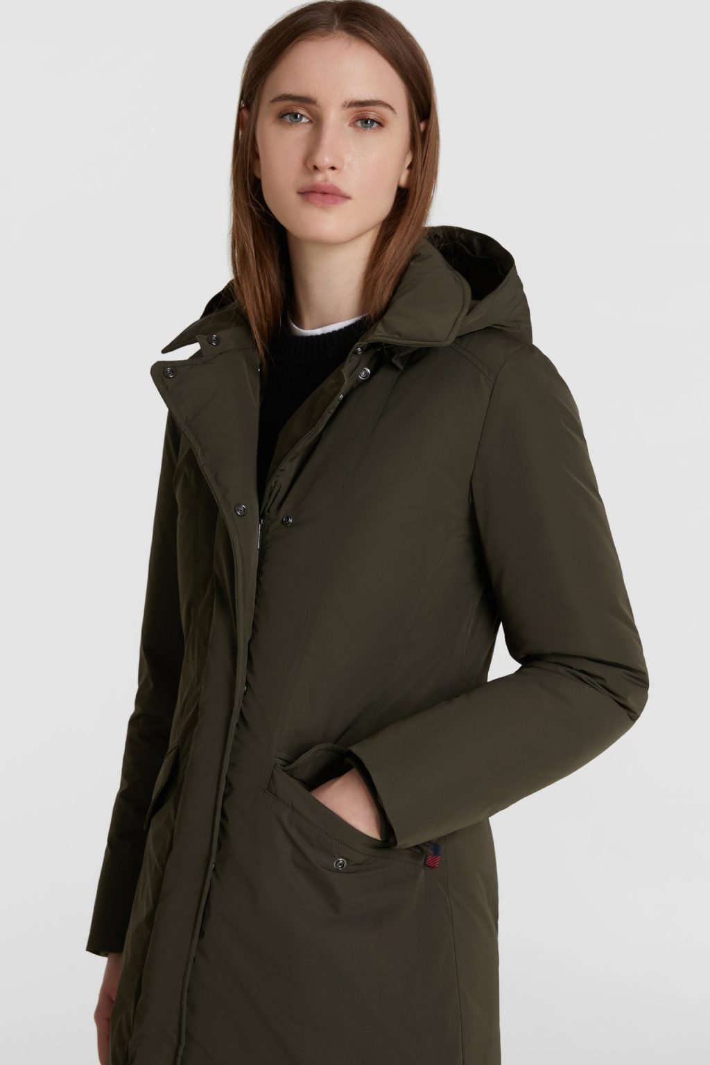 Nuovo Modern Vail Parka donna Woolrich collezione inverno 2021 con colletto