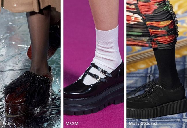 Scarpe con suola flatforms moda inverno 2020 2021 Scarpe con suola flatforms moda inverno 2020 2021