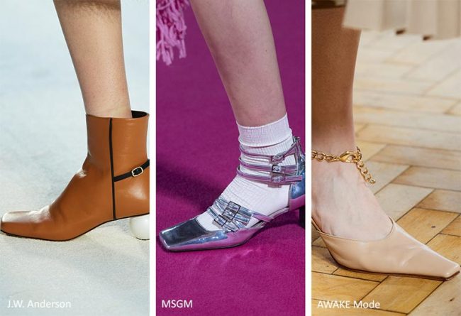 Scarpe e Stivali con punta quadrata moda invernale 2020 2021 Scarpe e Stivali con punta quadrata moda invernale 2020 2021