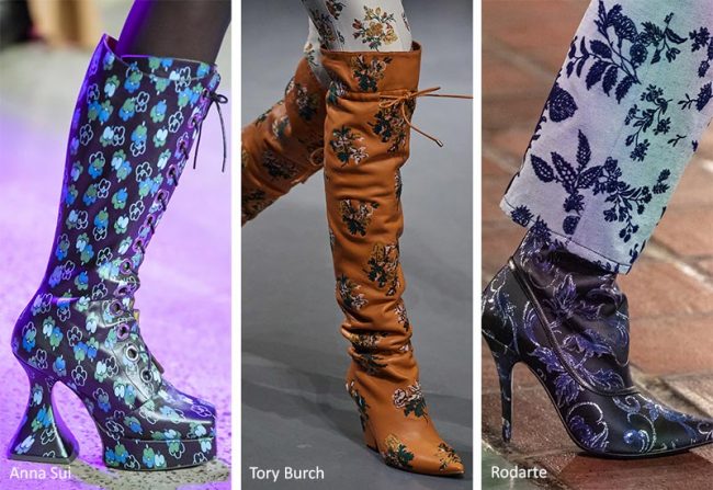 Stivali in fantasia floreale moda inverno 2020 2021 Stivali in fantasia floreale moda inverno 2020 2021