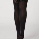 Autoreggenti coprenti con balza in pizzo Calzedonia