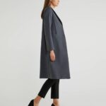 Benetton Cappotto lungo grigio inverno 2020 2021