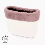 Bordo in ecopelliccia lapin rex rosa smoke collezione inverno 2020 2021