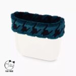 Bordo in ecopelliccia pied de poule O bag mini