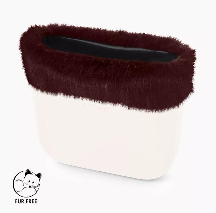 Bordo in ecopelliccia volpe bordeaux collezione inverno 2020 2021