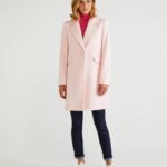 Cappottino Benetton rosa pastello collezione autunno inverno 2020 2021