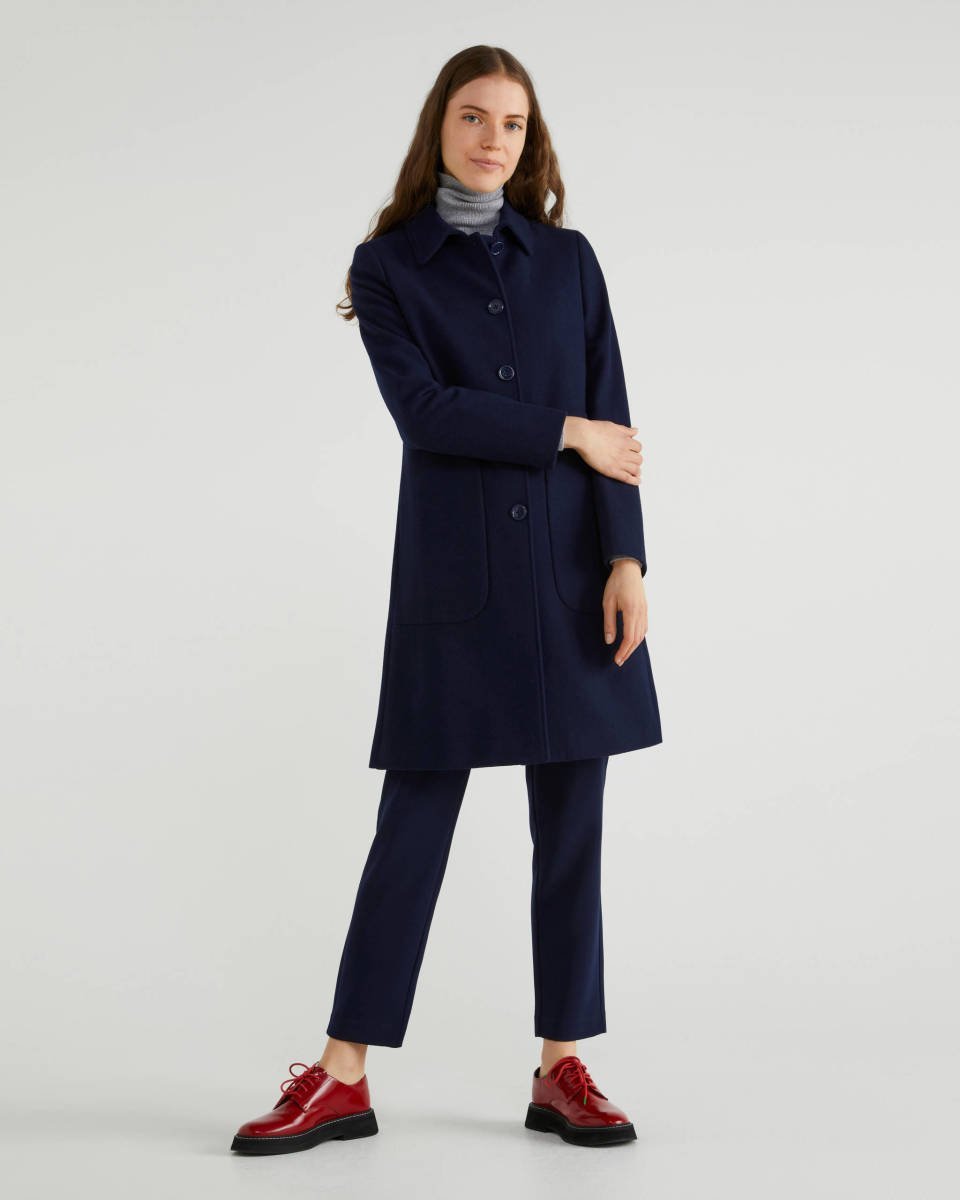 Cappotto Blu Benetton inverno 2020 2021