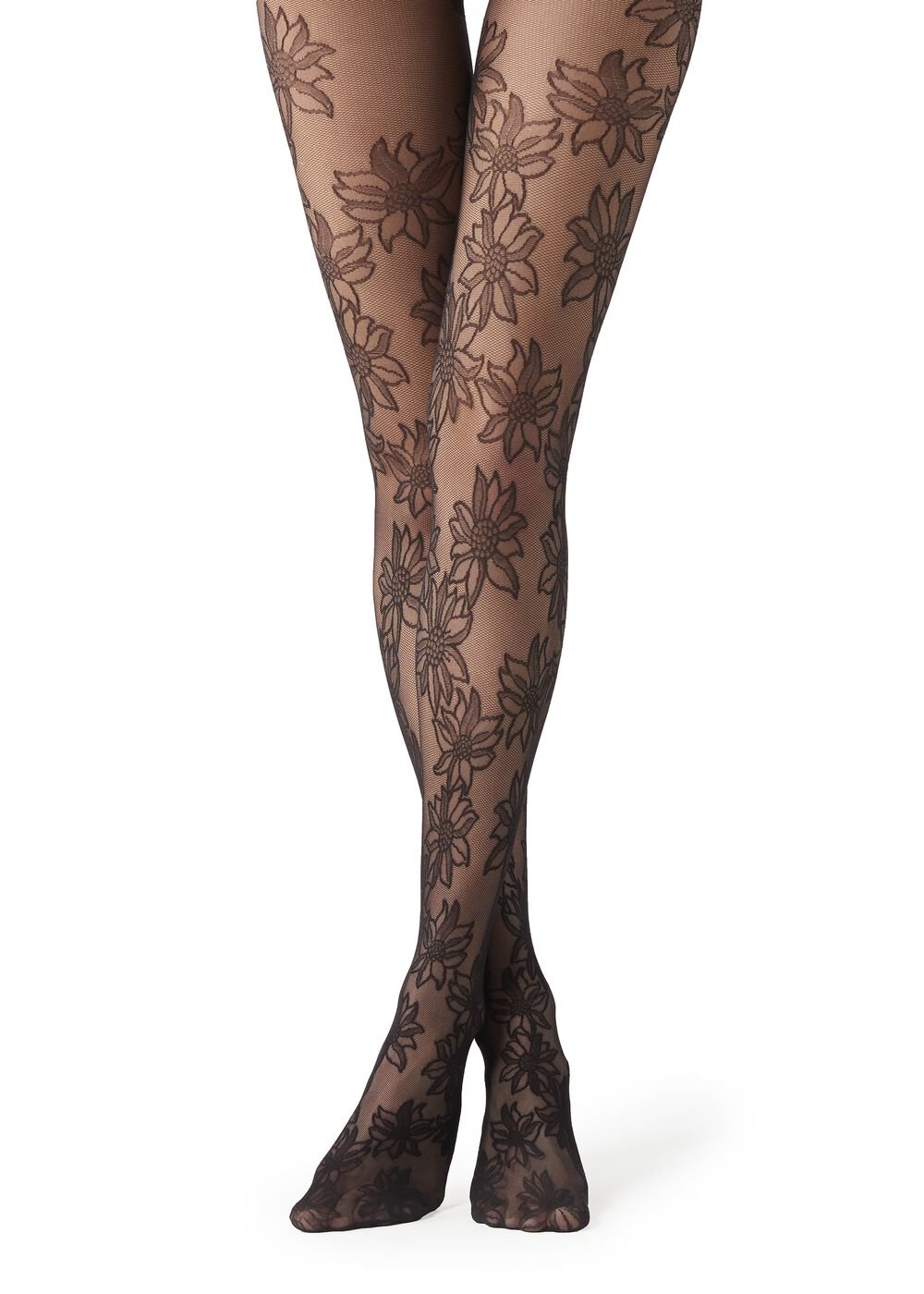 Collant Calzedonia fantasia girasoli inverno 2020 2021