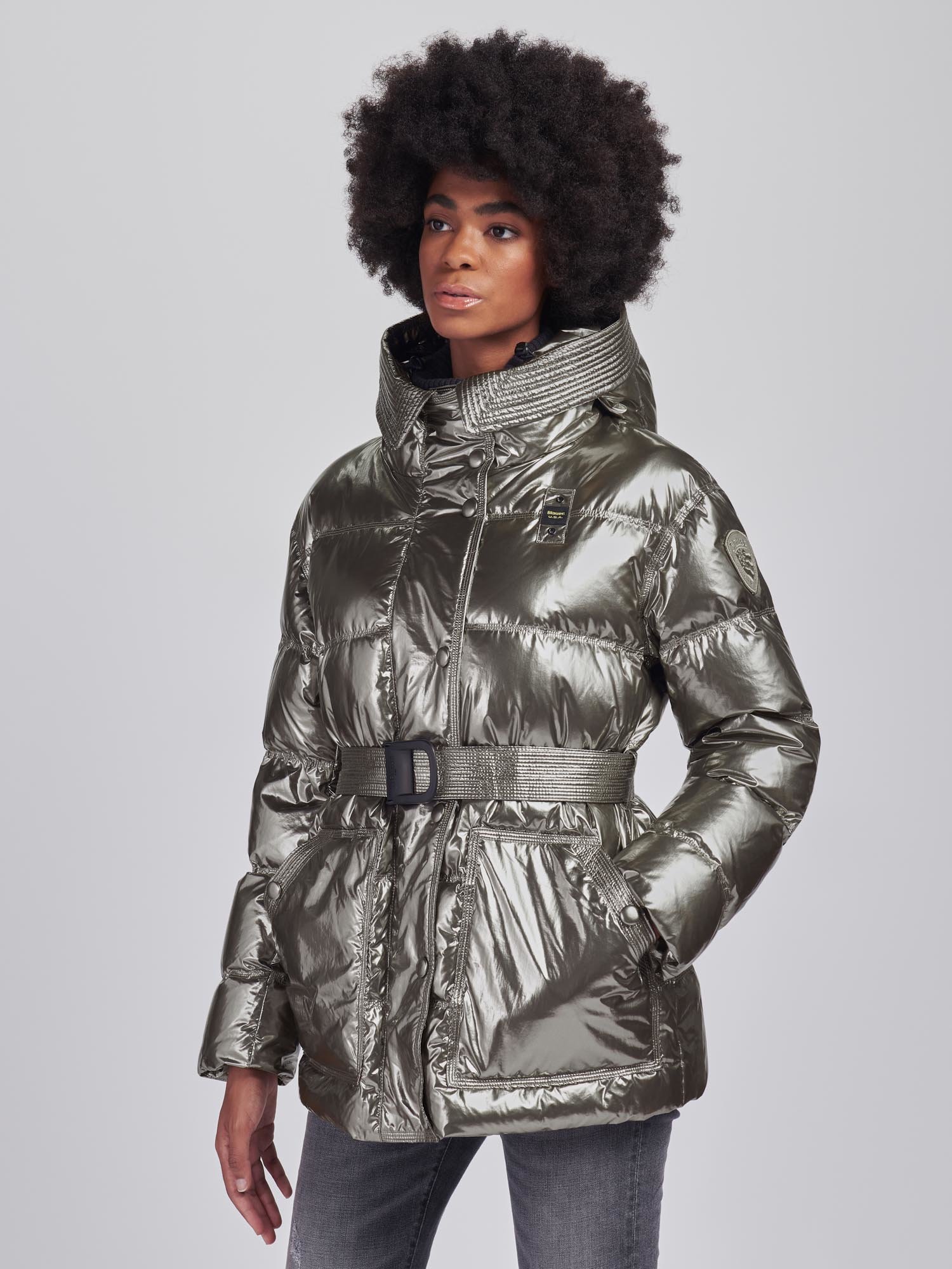 Nuovo giubbotto Blauer donna argentato inverno 2020 2021