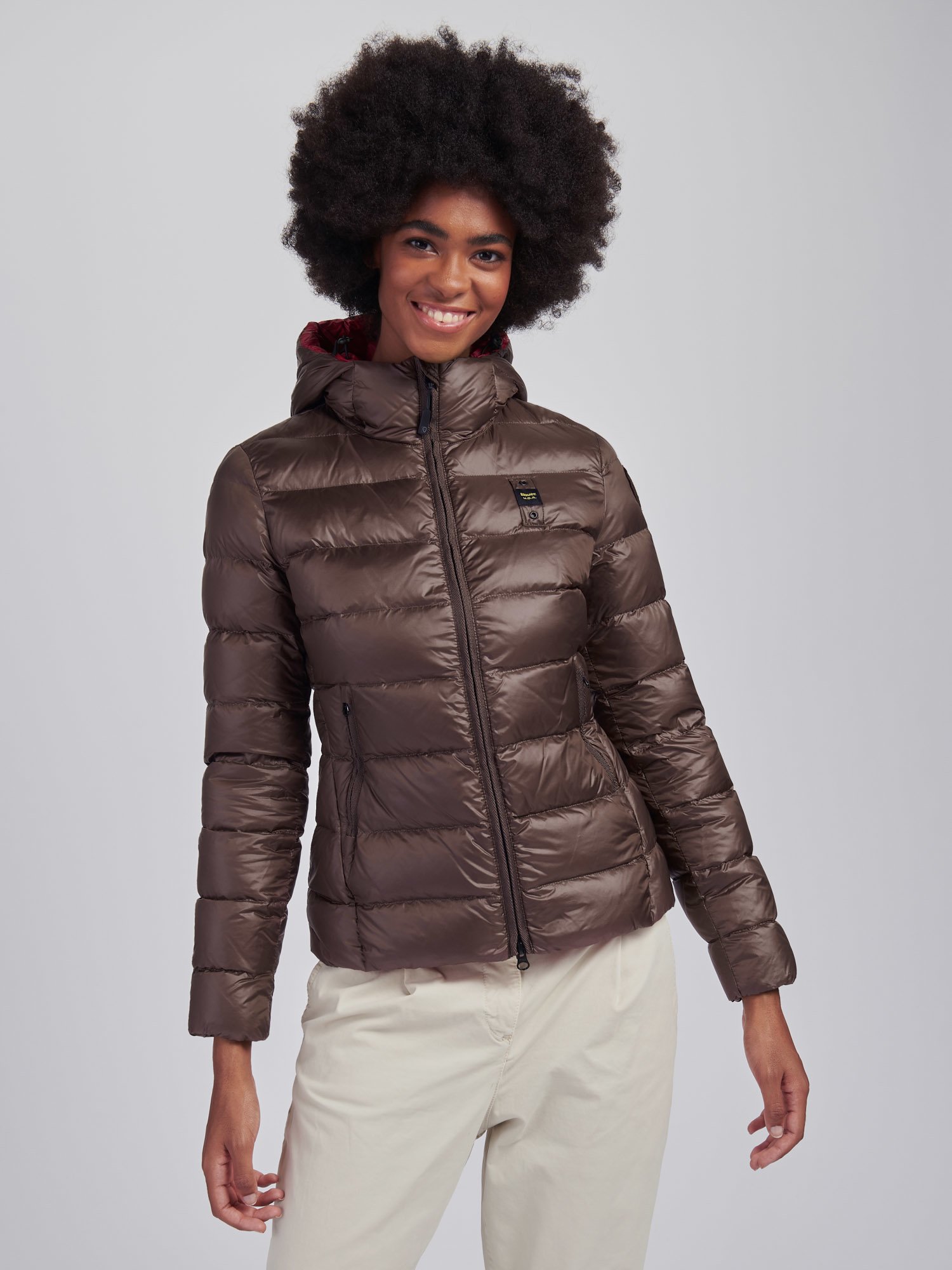 Piumino 100 grammi Baluer donna modello Amanda colore marron glace