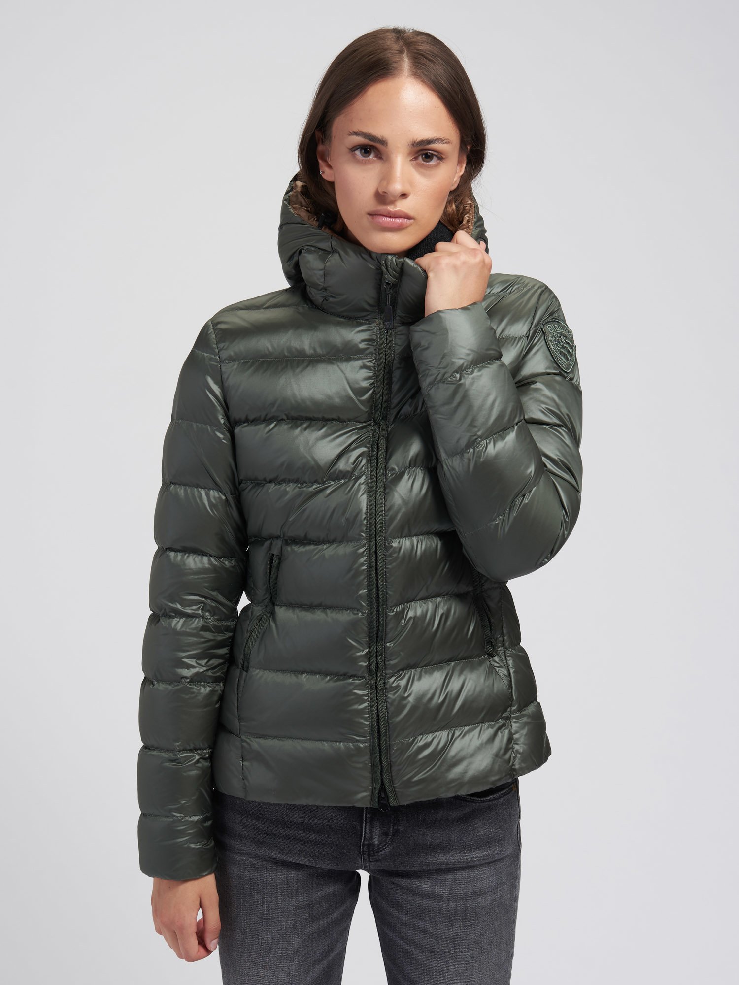 Piumino donna Blauer 2021 modello Kimberly colore verde tiglio selvatico