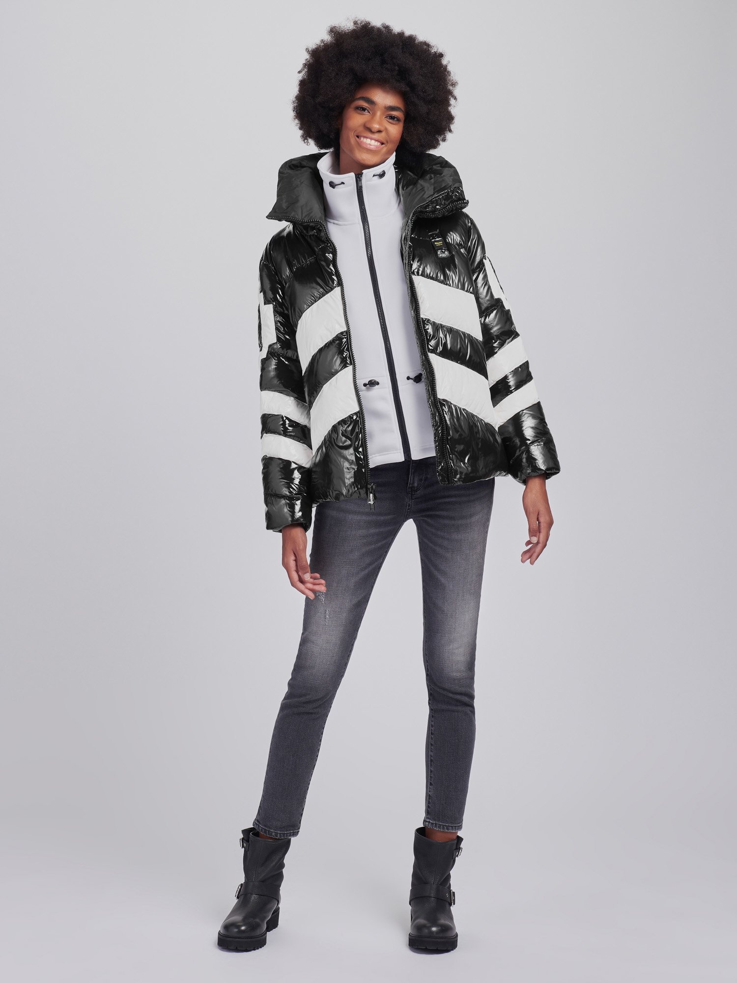 Piumino lucido bicolore Blauer inverno 2020 2021