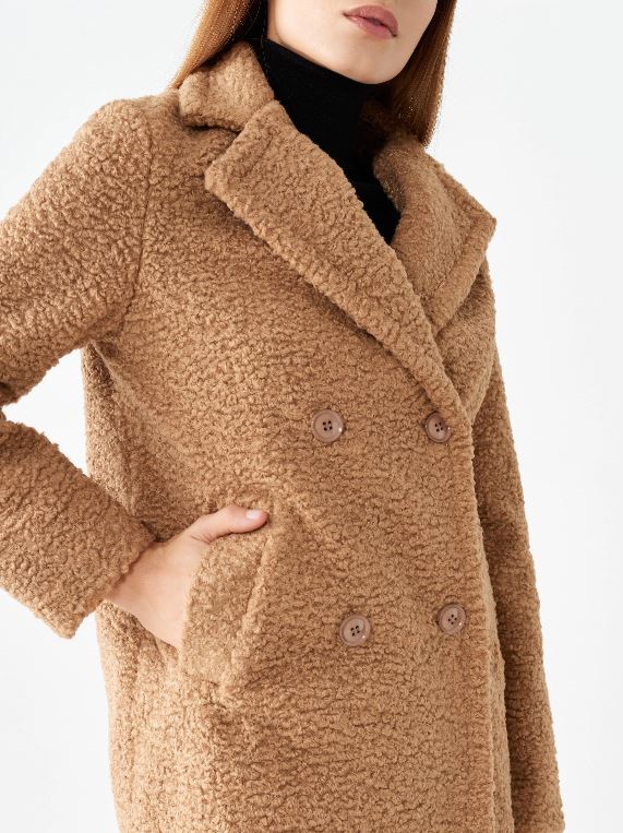 Cappotto Rinascimento Teddy Bear colore cammello inverno 2020 2021