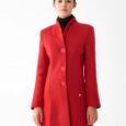 Cappotto in lana rossa rinascimento inverno 2020 2021
