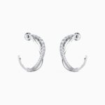 Orecchini a cerchio Twist Swarovski inverno 2020 2021