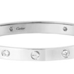 Bracciale Cartier Love 4 diamanti in oro bianco