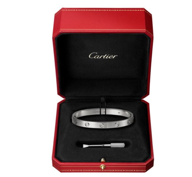 Bracciale LOVE Cartier in oro bianco classico Bracciale LOVE Cartier in oro bianco classico