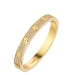 Bracciale Love Cartier Pave diamanti in oro giallo