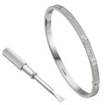 Bracciale Love Cartier in oro bianco con diamanti modello piccolo