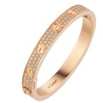 Bracciale Love Cartier in oro rosa con diamanti