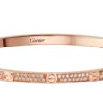 Bracciale Love Cartier in oro rosa con diamanti modello piccolo