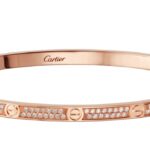 Bracciale Love Cartier in oro rosa con diamanti modello piccolo