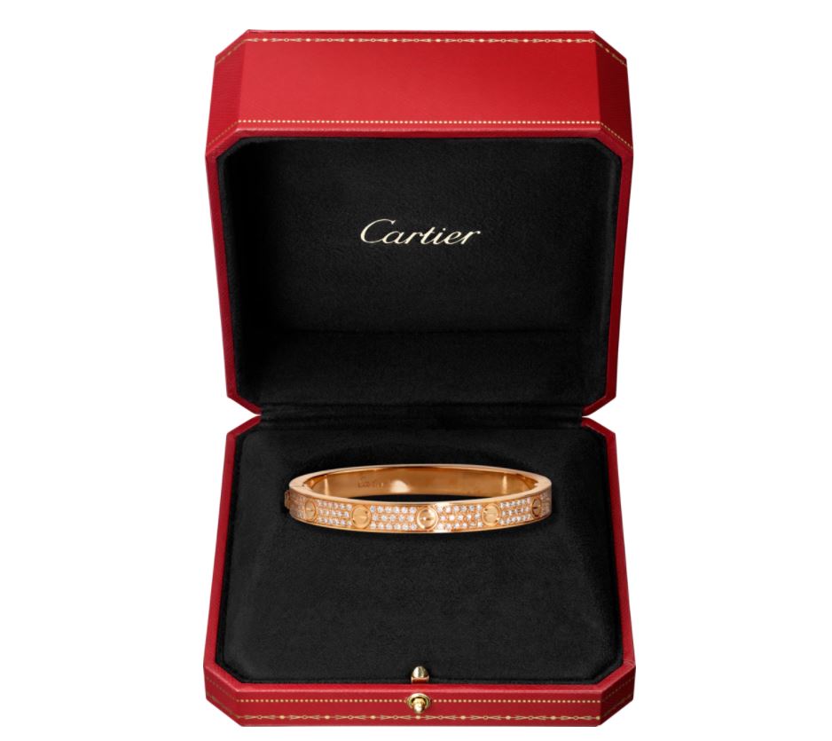 Cartier Love Bracelet con diamanti in oro rosa
