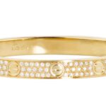 Cartier love Bracelet con diamanti in oro giallo