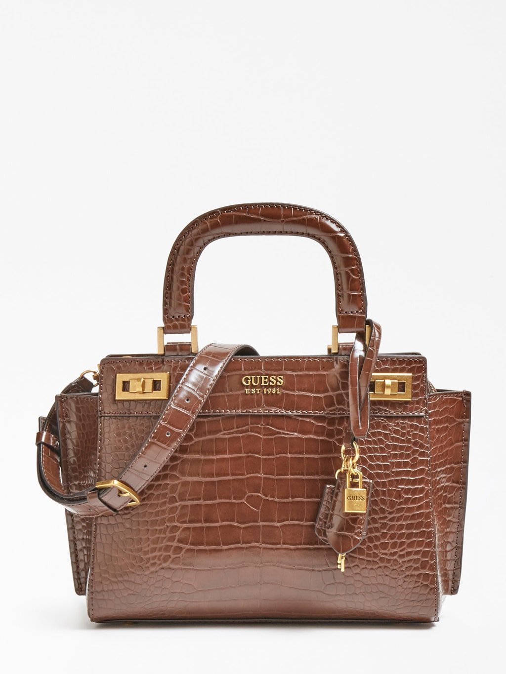 Borsa Guess elegante marrone modello Katey Collezione Primavera Estate 2021
