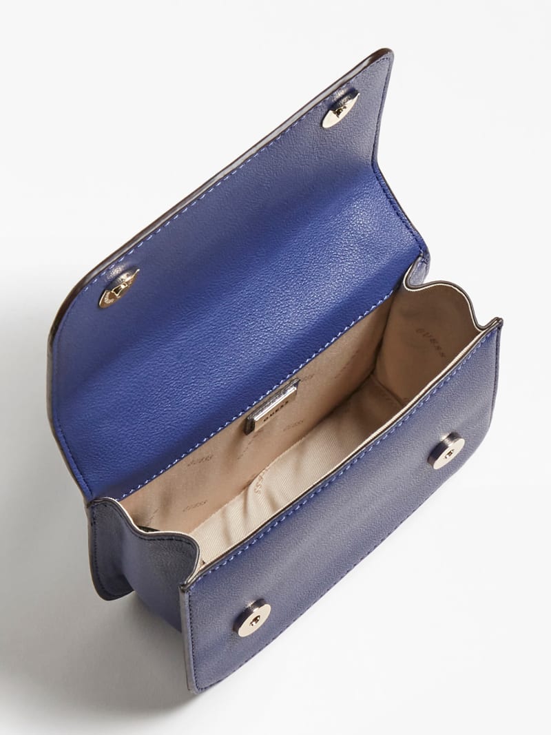 Mini bag a tracolla Guess Noelle Blu Primavera Estate 2021 Immagine Interno