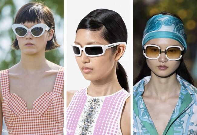Occhiali da sole con montatura bianca moda estate 2020 Occhiali da sole con montatura bianca moda estate 2020