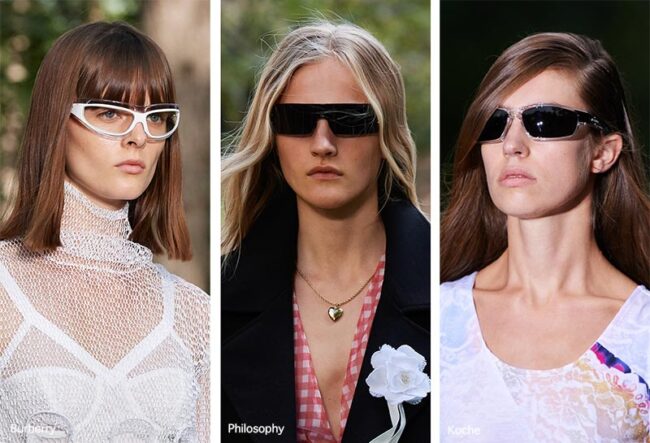 Occhiali da sole dalla forma allungata moda estate 2021 Occhiali da sole dalla forma allungata moda estate 2021