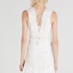 Abito bianco estate 2021 in sangallo Patrizia Pepe dettaglio schiena