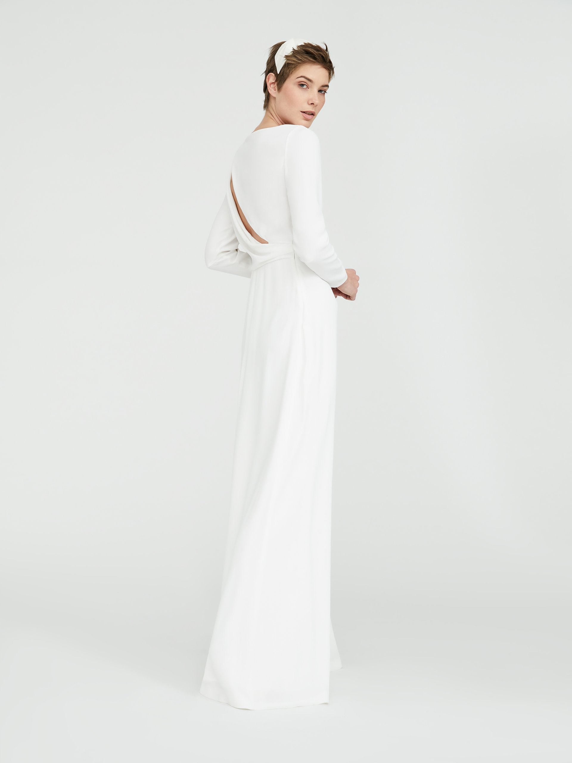 Abito da sposa a maniche lunghe Max Mara 2021 modello Eufemia prezzo 1250 euro