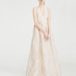 Abito da sposa in tessuto jacquard con scollo americano Max Mara