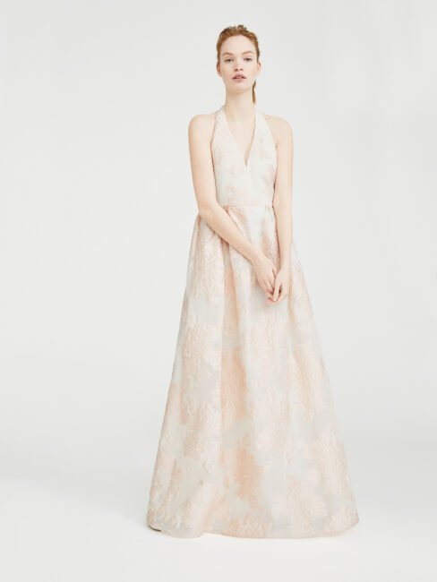 Abito da sposa in tessuto jacquard con scollo americano Max Mara Abito da sposa in tessuto jacquard con scollo americano Max Mara