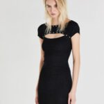 Tubino nero con borchie Patrizia Pepe catalogo primavera estate 2021