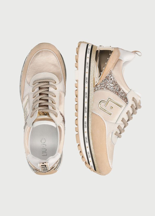 Sneakers Liu Jo in camoscio con glitter prezzo 149 euro primavera 2021