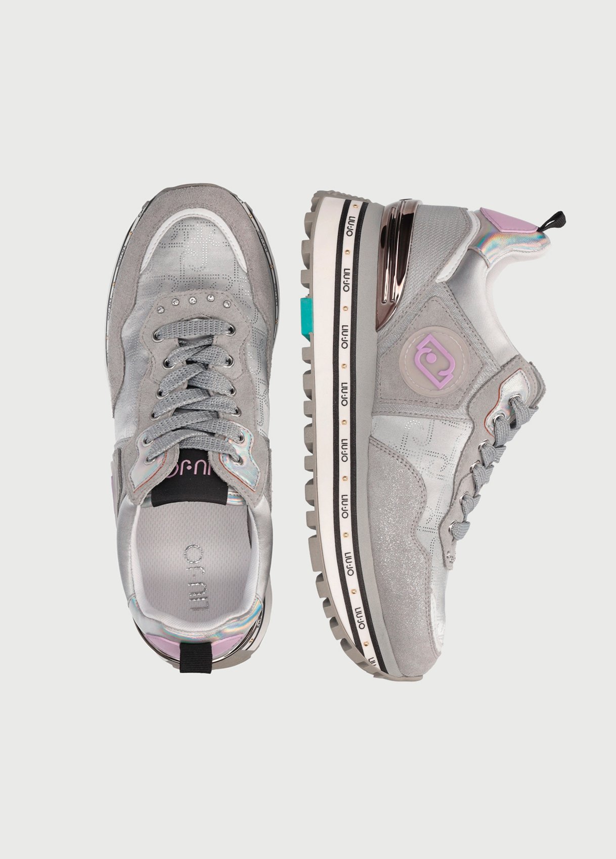 Sneakers Liu Jo in glossy suede con inserti in raso primavera estate 2021